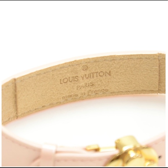 Louis Vuitton Pink Patent Leather Logo Bracelet - Picture 2 of 8
